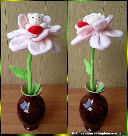Выкройка мягкой игрушки мишки в цветочке