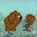 Герои мультфильма - «Трям! Здравствуйте!» медвежонок и ежик - мягкие игрушки