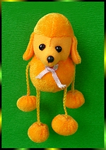 Выкройка мягкой игрушки собаки породы пудель в виде подвески или брелока