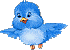Выкройка синей птички Твиттер (Twitter)