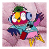 Выкройка попугая Кеши, героя мультфильма «Возвращение блудного попугая»