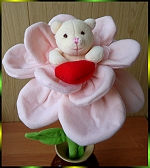 Выкройка мягкой игрушки мишки в цветочке